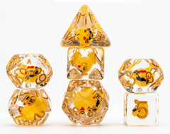 FanRoll Dice: 7-Set RPG Polyhedral 16mm Resin Cats 754